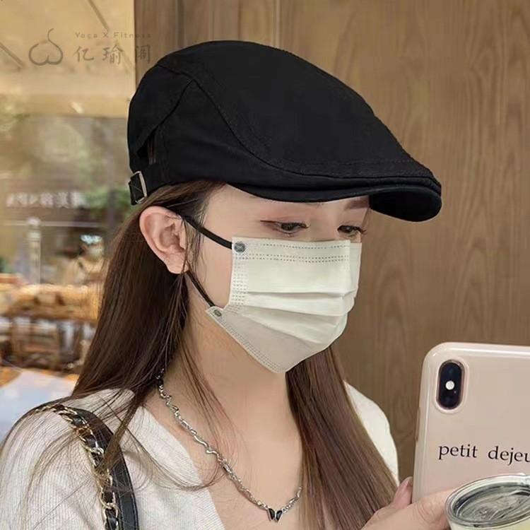 明星简约复古画家帽贝雷帽女可