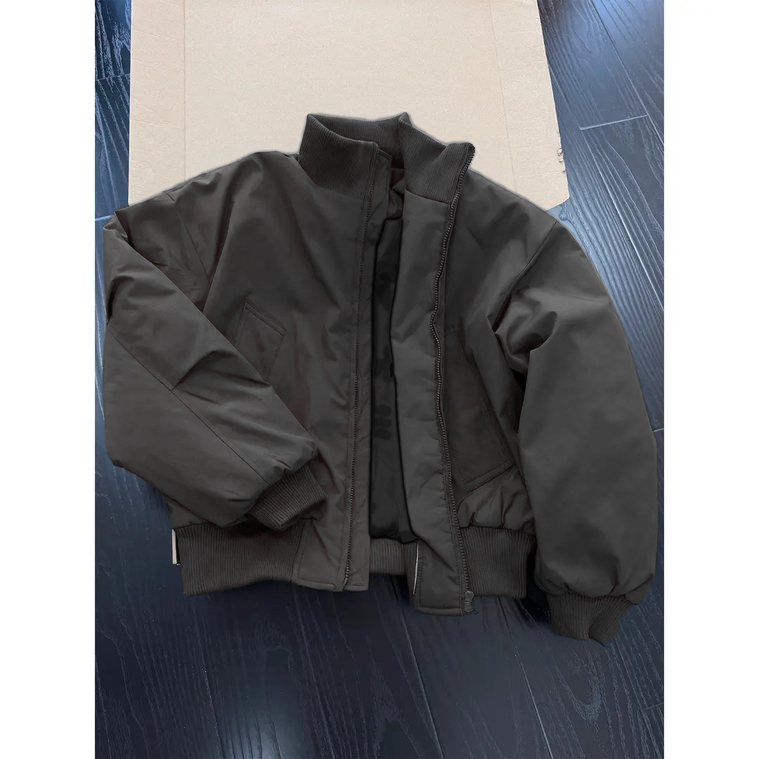 美式短款飞行夹克棉服男款冬季cleanfit外套bomber廓形立领棉衣潮