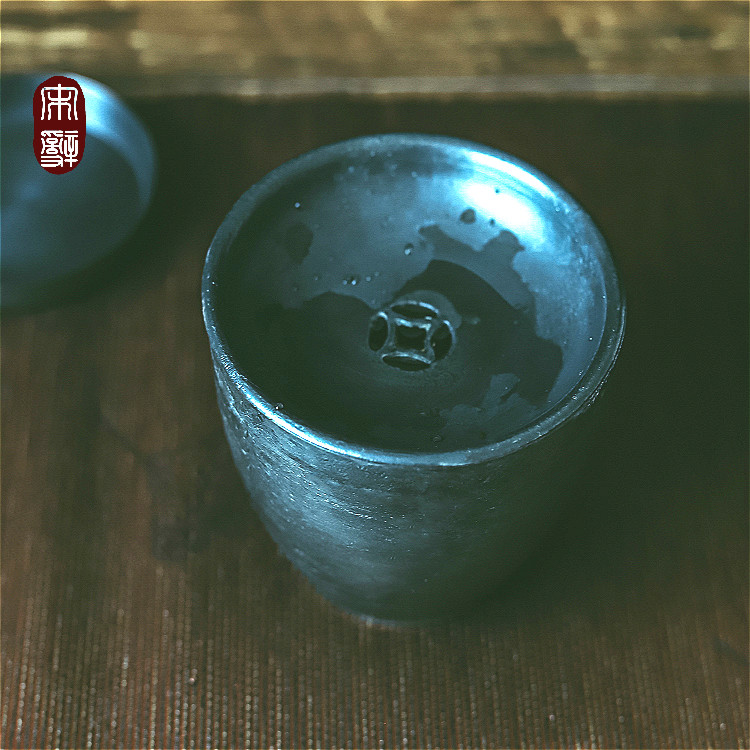 宋辞锡器 纯锡建水茶道水洗杯洗水盂 手工锡制茶渣斗壶承茶盘茶船
