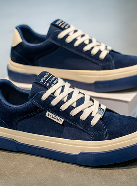 男鞋子潮鞋2025新款低帮板鞋男生帆布鞋韩版百搭运动夏季面包鞋男