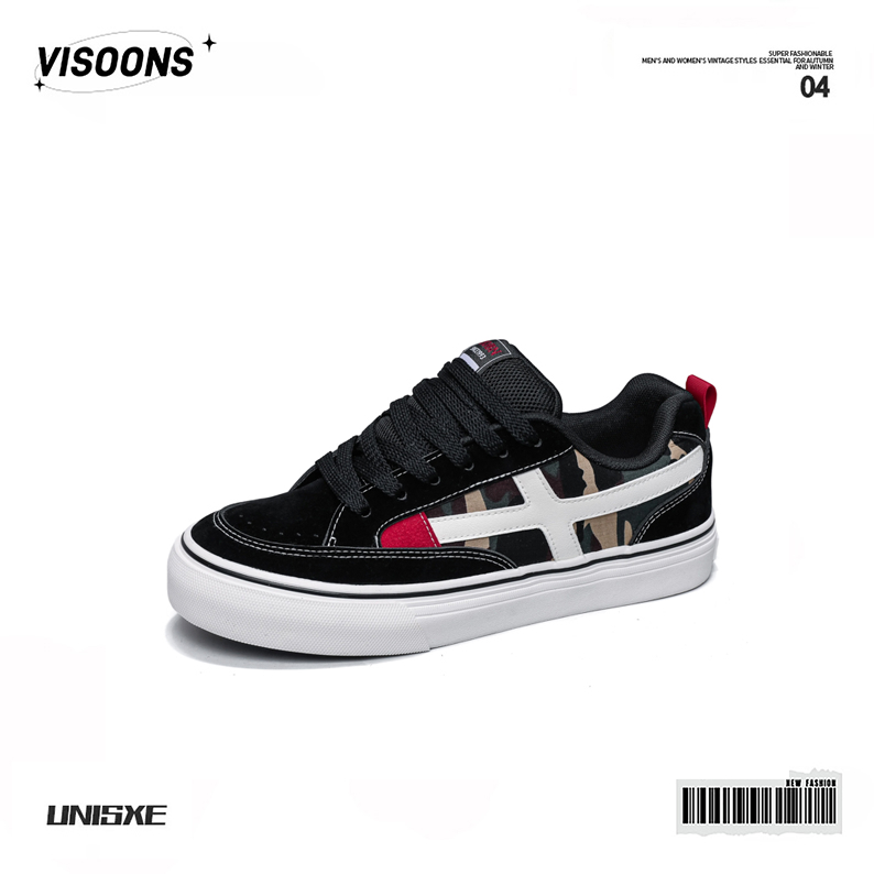 黑色帆布鞋男2026新款春季学生低帮厚底休闲鞋小众百搭板鞋男潮流,流行男鞋,休闲板鞋,淘宝优惠券,粉丝福利购,淘宝优惠卷