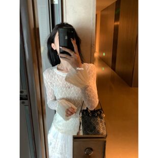 孤品清仓 女上衣 一勺甜 蕾丝衫 92010 hers气质拼接袖