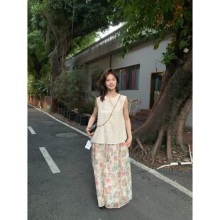 孤品清仓 背心 METWO 小衫 20919 hers通勤麻料透气无袖