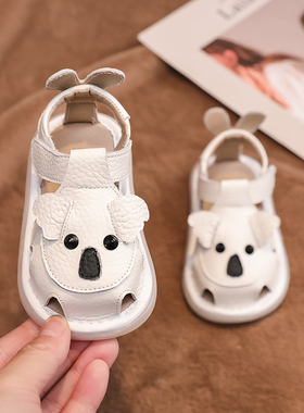 宝宝凉鞋1一2岁夏季女婴幼儿学步鞋软底0新款男童海边防滑沙滩鞋3