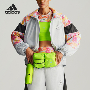 女士经典 Adidas 阿迪达斯正品 新款 复古印花拼接外套IX1703 时尚