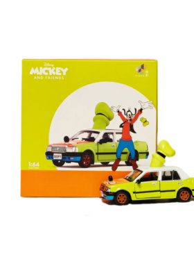 香港的士车模限定高飞Goofy香港特色合金车模1/64比例新年礼物