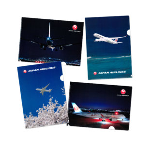 日本航空JAL文件袋A4尺寸套组航空摄影日式文具多功能文件收纳夹