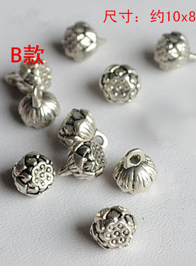 diy合金编织项链配饰藏银