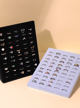 首饰架绒面50位戒指展示架耳钉耳环展示摆摊道具耳环架耳钉展示板