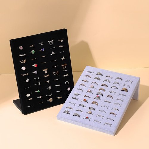 首饰架绒面50位戒指展示架耳钉耳环展示摆摊道具耳环架耳钉展示板