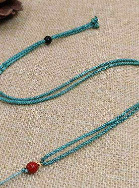 细绳吊坠挂绳玉绳手工编织翡翠项链绳挂脖水晶挂绳调节饰品挂绳