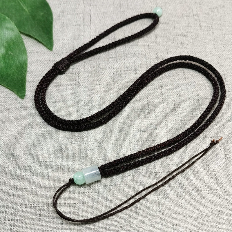 挂绳项链绳油青翡翠和田玉可调节