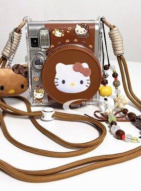 拍立得mini90保护壳美拉德背带绳手链接镜头盖富士99mini40壳evo