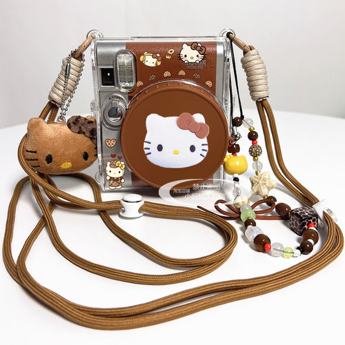 拍立得mini90保护壳美拉德背带绳手链接镜头盖富士99mini40壳evo