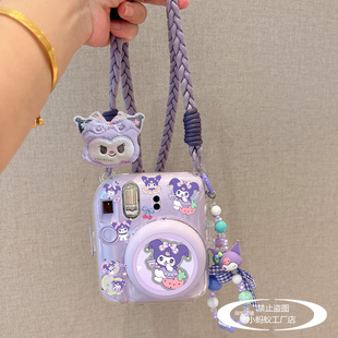 拍立得mini12/11/SE保护壳可爱库洛米手链送镜头盖富士相机保护套