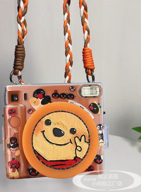 拍立得橙色SQ1透明壳sq1卡通小熊镜头盖12保护套wide400防摔SQ40