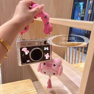 富士拍立得mini evo保护壳背带绳美乐蒂贴纸镜头盖99迷你90相机套