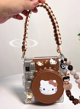 拍立得mini90保护壳美拉德背带绳手腕绳镜头盖富士99mini40壳evo