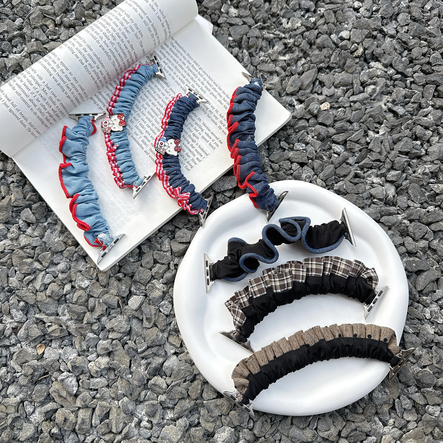 适用iwatch11大肠发圈表带苹果手表s10se9876可爱卡通弹力女秋冬,智能设备,智能手表手环表带/腕带,淘宝优惠券,粉丝福利购,淘宝优惠卷