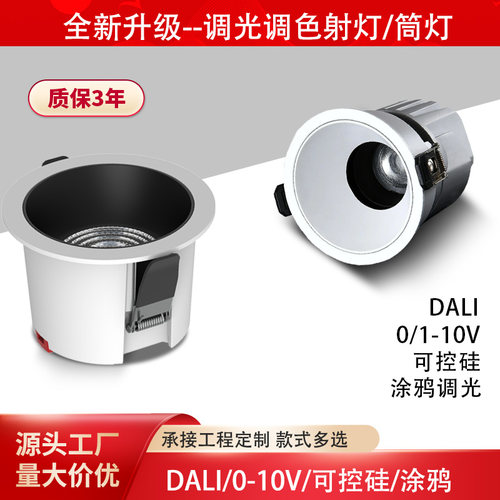 智能射灯0-10V/DALI调光调色筒灯