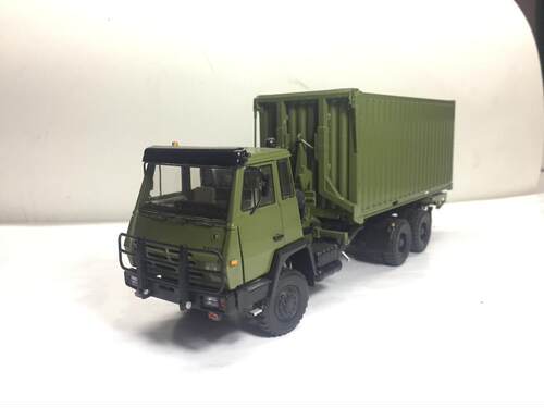国产原厂1/43陕汽斯太尔后勤保障方舱之自卸车