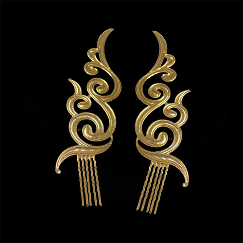 古风敦煌飞天发髻大号祥云纹发梳