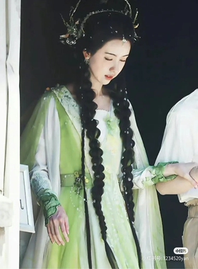 双十一特惠狐妖小红娘 陈都灵月啼暇同款绿色古装cos同款