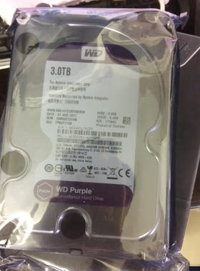 原装全新海康监控硬盘WD/西部数据 WD30URX3T紫盘安防电脑用