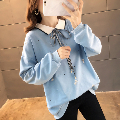 2025年早春装新款大码胖mm长袖t恤女士秋衣外穿韩版宽松洋气上衣