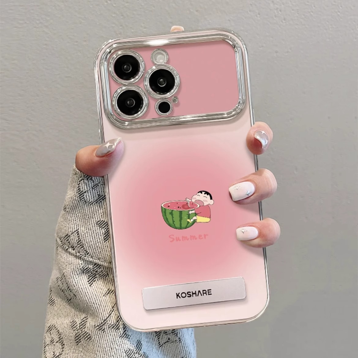 吃西瓜小新适用苹果手机壳16promax小米15情侣iphone14华为mate60pro新款pura70荣耀vivo红米k80一加opporeno