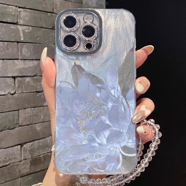 莲花精孔全包羽纱手机壳适用苹果16promax小米15情侣iphone14华为mate60propura70荣耀vivo红米k80oppo一加13