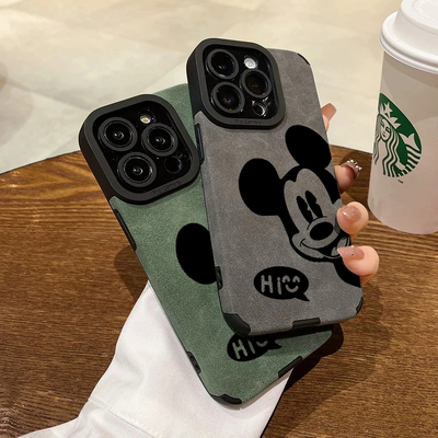 翻毛皮趣味米奇手机壳适用苹果17Air16promax小米15情侣iphone14华为mate70pura80荣耀vivo红米k90oppoiQOO