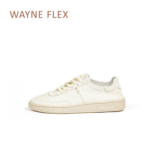 美国Wayne Flex韦恩休闲鞋增高舒适平底百搭经典软底软面小白鞋女