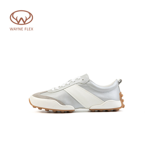美国Wayne Flex韦恩低帮撞色运动休闲板鞋厚底女小白鞋阿甘德训鞋