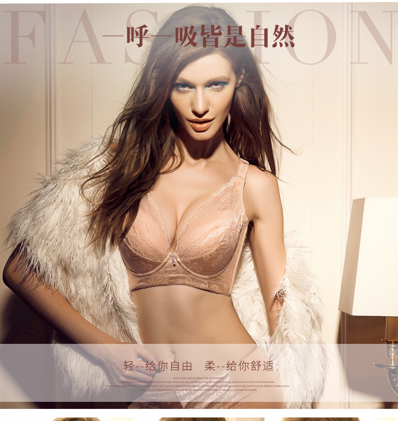 大胸顯小絲芙麗內(nèi)衣大文胸薄款全罩C杯四扣聚攏收副乳調(diào)整型S3159