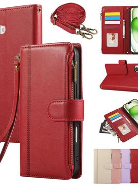 适用夏普Sharp Aquos wish5手机壳带挂绳wish4拉链零钱卡包R6 R9 R10防摔硅胶保护套Sense10全包边男女外壳