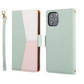 适用于苹果15拼色手机壳iphone12翻盖式 皮套11全包防摔XS保护套XR拼接13PROMAX小清新14PLUS新款 12MINI软内壳