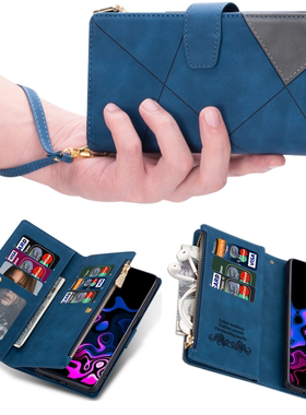 A52零钱卡包一体适用于A13三星A53手机壳支架A12可插卡A42翻盖式A55欧美日韩A13/A53/A33防摔A70/A50新款A15