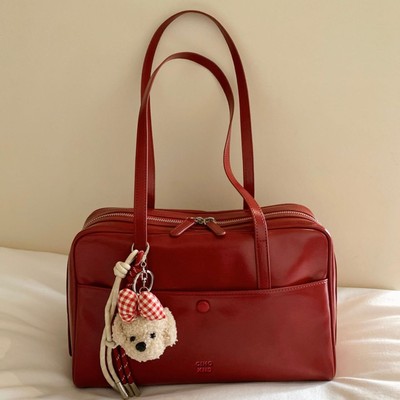 棉花糖之恋巴赫站台枕头包保龄球包红色婚包手提包女波士顿单肩