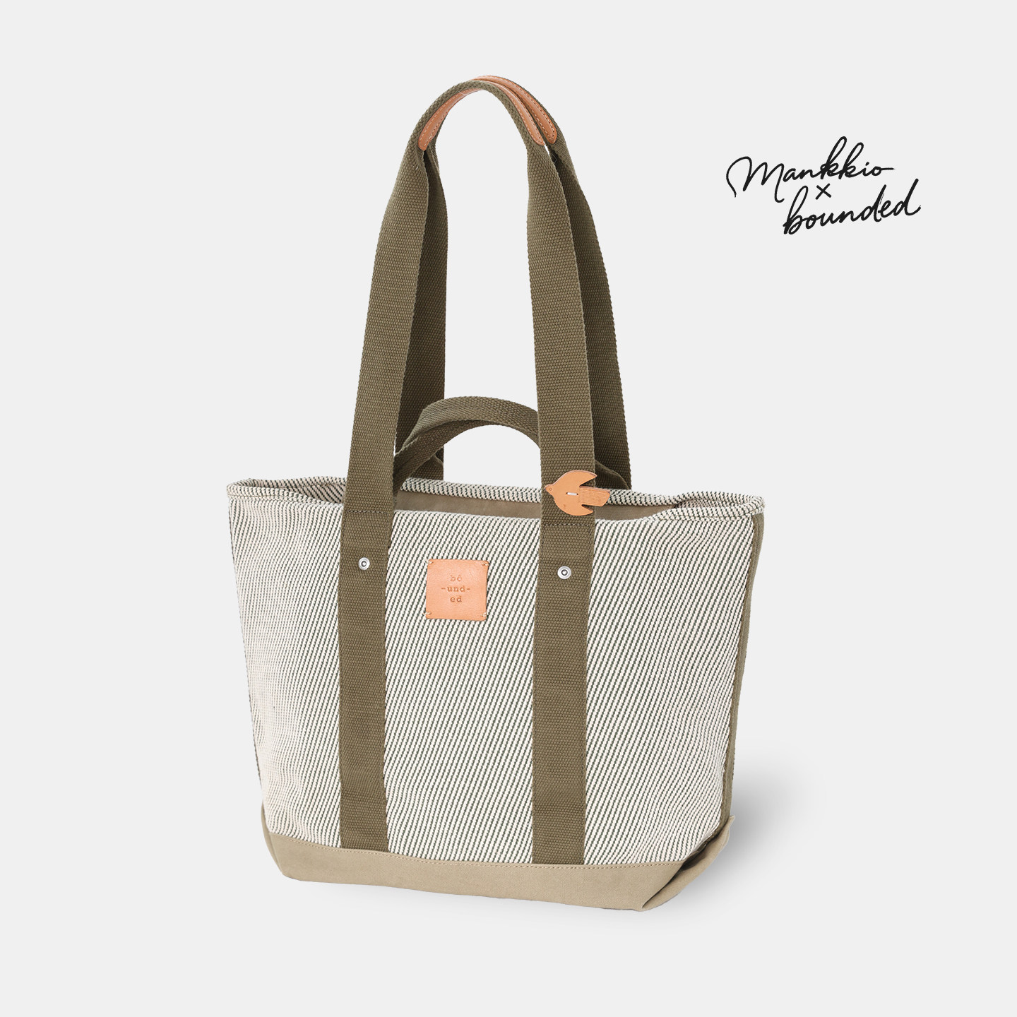 bounded有界原创日系帆布大容量拖特真皮拼接妈咪包通勤包电脑包