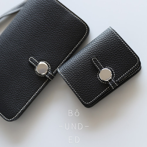 BOUNDED有界手工蜡线真皮小卡包