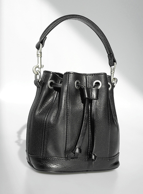 日本bounded有界重油蜡牛皮手机mini小水桶真皮手提单肩斜挎小包