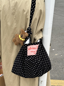 阿宝 韩风ins复古波点灯芯绒包包斜挎包单肩包少女学生可爱百搭