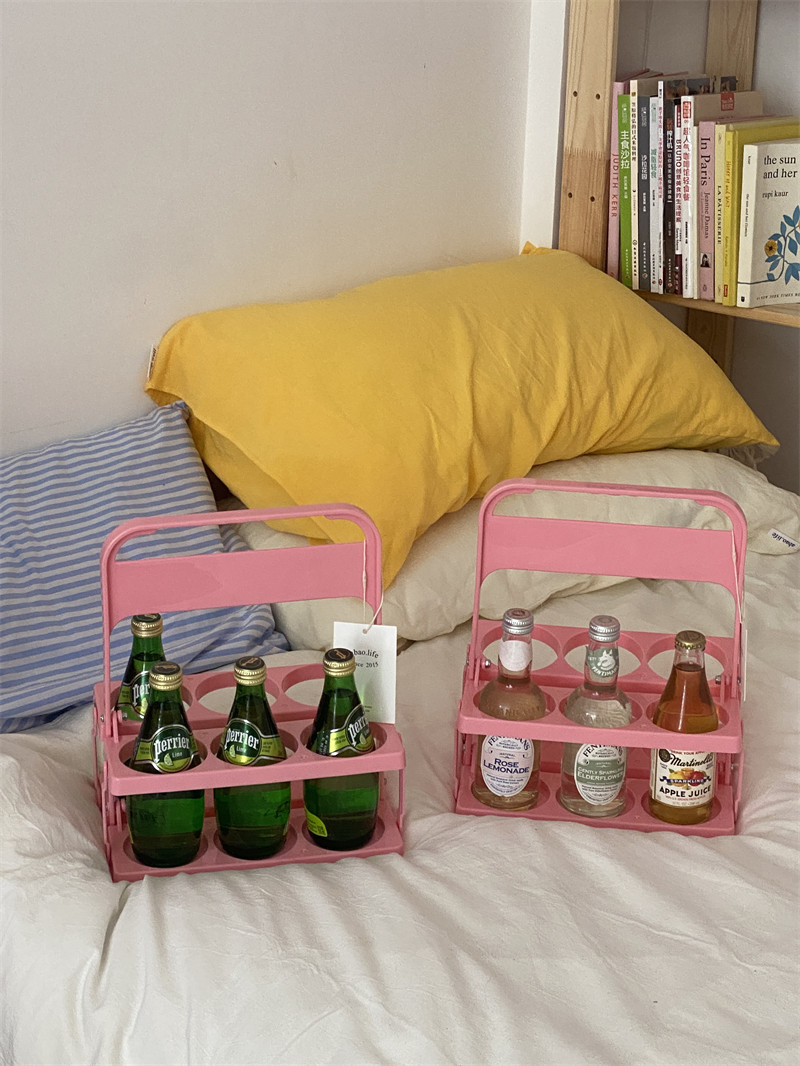 阿宝-自制韩风粉色ins可爱啤酒收纳架野餐饮料架置物架露营可折叠,收纳整理,整理架/置物架/收纳架,淘宝优惠券,粉丝福利购,淘宝优惠卷