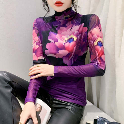 长袖通勤常规加绒加厚打底衫女秋