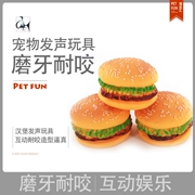 Burger giống như đồ chơi giọng nói mol cắn đào tạo gấu Teddy chó con mèo và chó đồ chơi vật nuôi - Mèo / Chó Đồ chơi