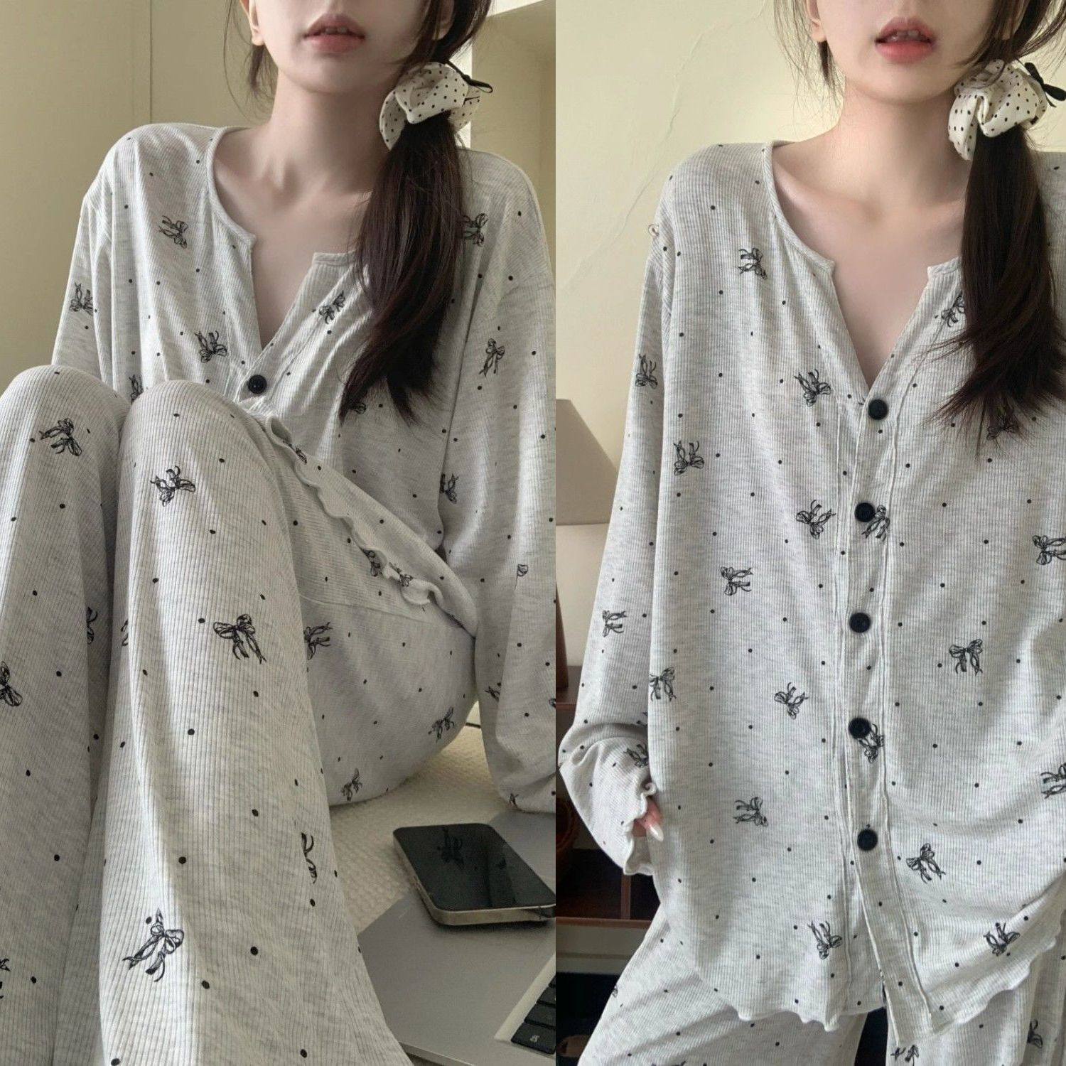 100%纯棉睡衣女春秋季长袖韩版全棉家居服套装ins学生夏月子服冬,女士内衣/男士内衣/家居服,睡衣/家居服套装,淘宝优惠券,粉丝福利购,淘宝优惠卷