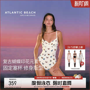 atlanticbeach2025新款 度假蝴蝶连体泳衣女高级感显瘦泡温泉泳装