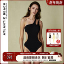 atlanticbeach法式 复古泳衣女泡温泉度假连体性感露背显瘦高级感