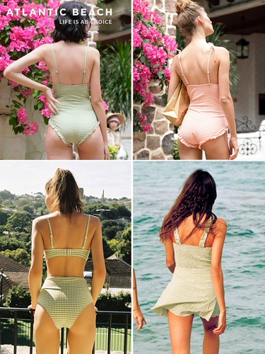 Atlanticbeach Праздничный купальник игривый ретро -юбку купальники